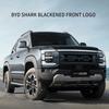 For BYD Shark 6 Accessories Black Car Label Sticker Car Front Logo Frame Head Bumper Decor 3D Sticker Cover