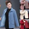 Women's Lapel Long Sleeve Imitation Lamb Wool Coat Women Jacket Coat Elegant Jacket Stylish  Thickened