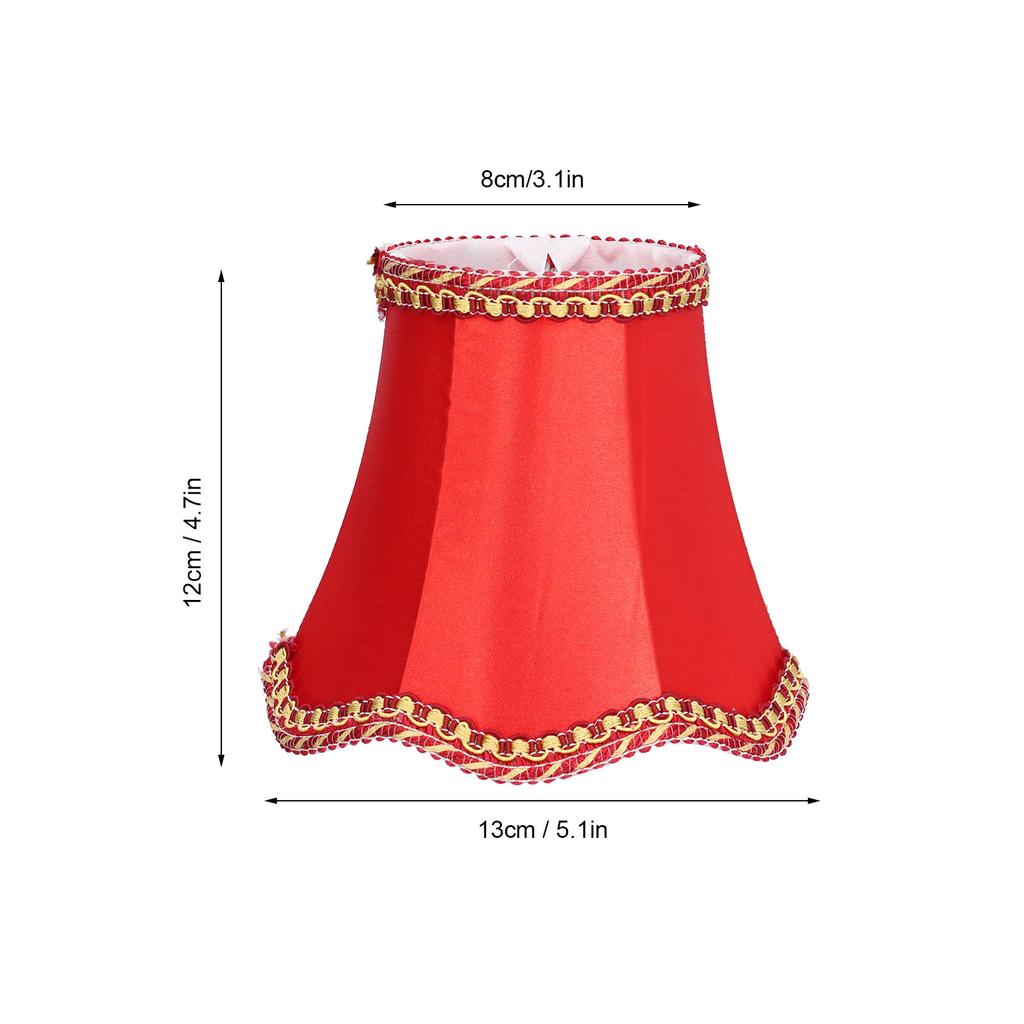 3pcs E14 Fabric Lamp Shade Modern Clip‑On Lampshade for Home Wall Candle Lamps Chandelier Red Candle Lamp Shade E14 Lamp Shade