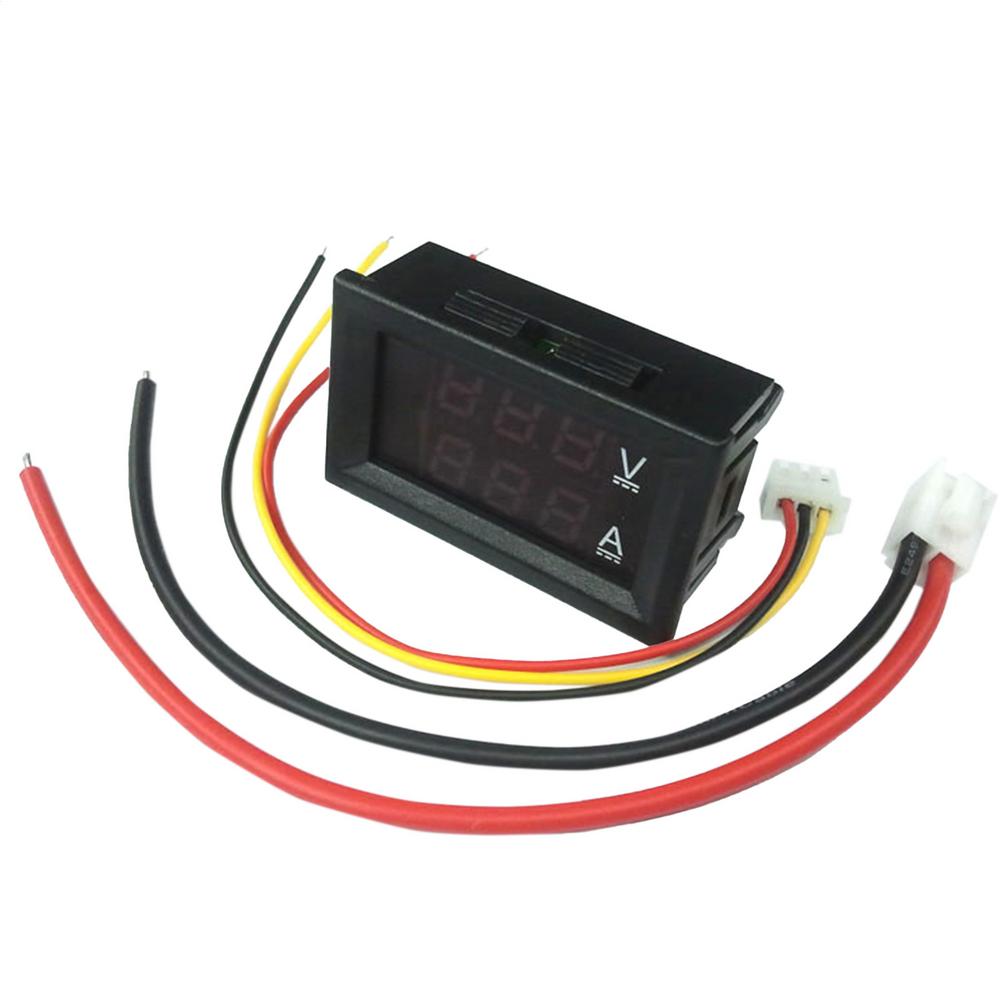 Высококачественный DC 100V 10A 100A вольтметр амперметр синий + красный светодиодный амперметр Ампер вольт Двойной цифровой дисплей вольтметр