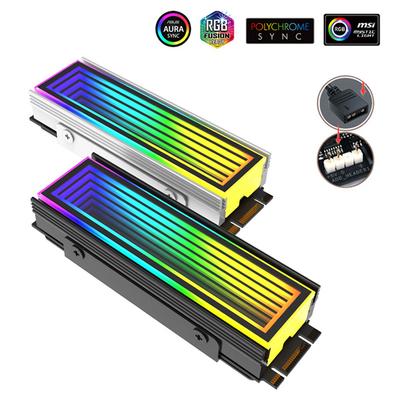 ARGB AURA Plug Sync Компьютерный SSD M2 Радиатор Алюминиевый ПК RGB M.2 Nvme Кулер Радиатор Твердотельный накопитель Радиатор Охладитель