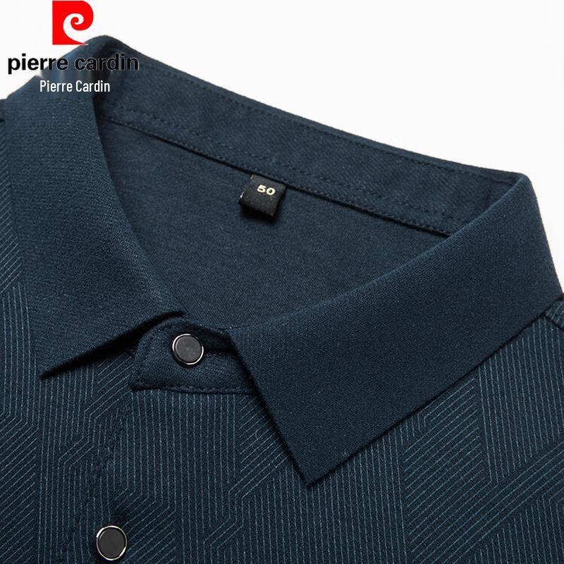Pierre Cardin Мужская рубашка-поло с длинным рукавом в стиле business casual