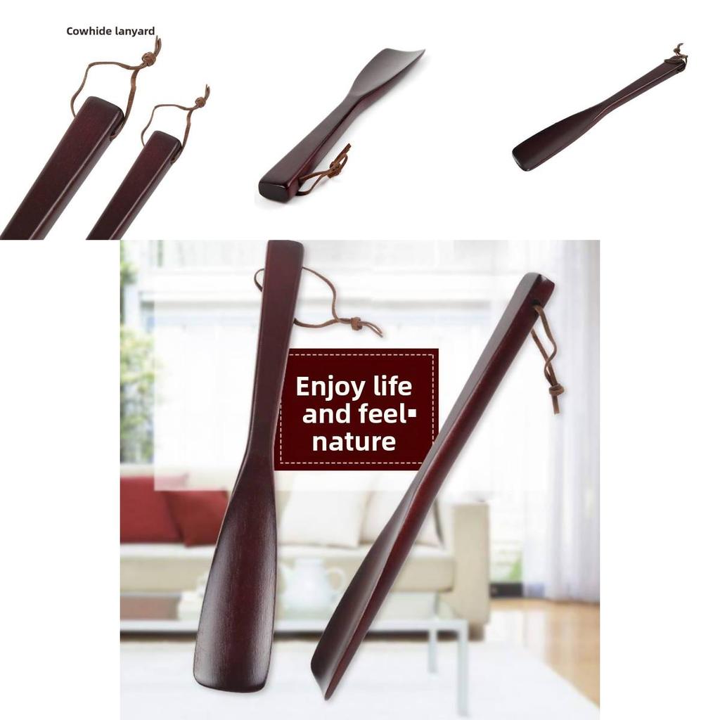 Классическая деревянная ложка для обуви с удлиненной ручкой для легкого надевания обуви