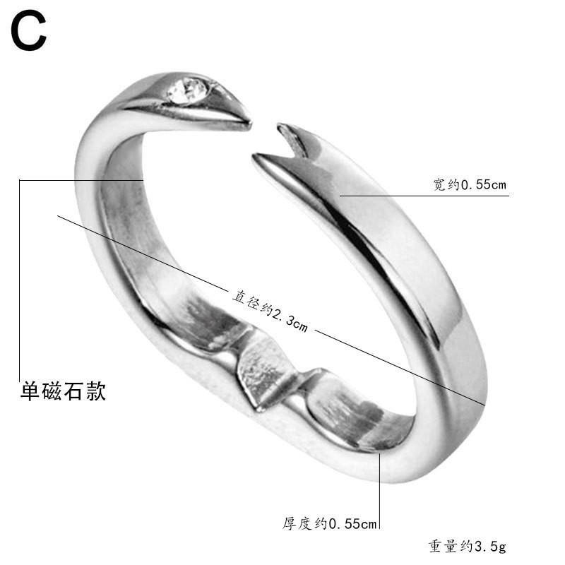 Adjustable Magnetic Anti-Snoring Ring Couple Creative Animal Finger Jewelry Gold Black Rose