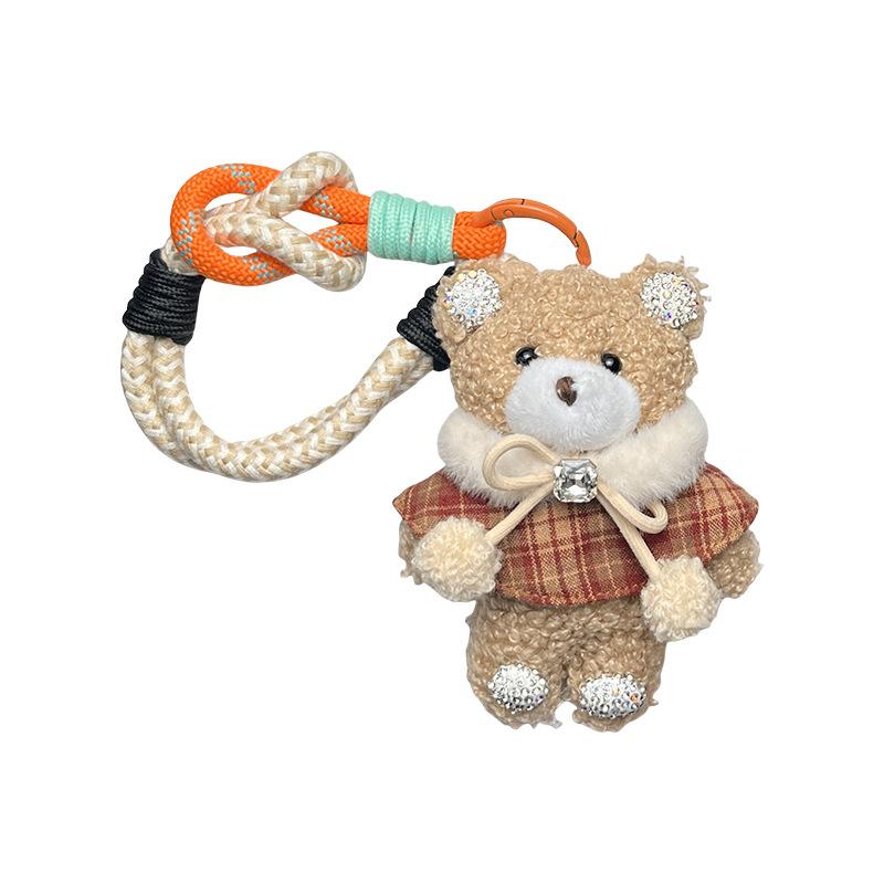 Shawl Terry Bear Keychain Cute Cute Doll Bag Pendant Cute Doll Finished Pendant Female