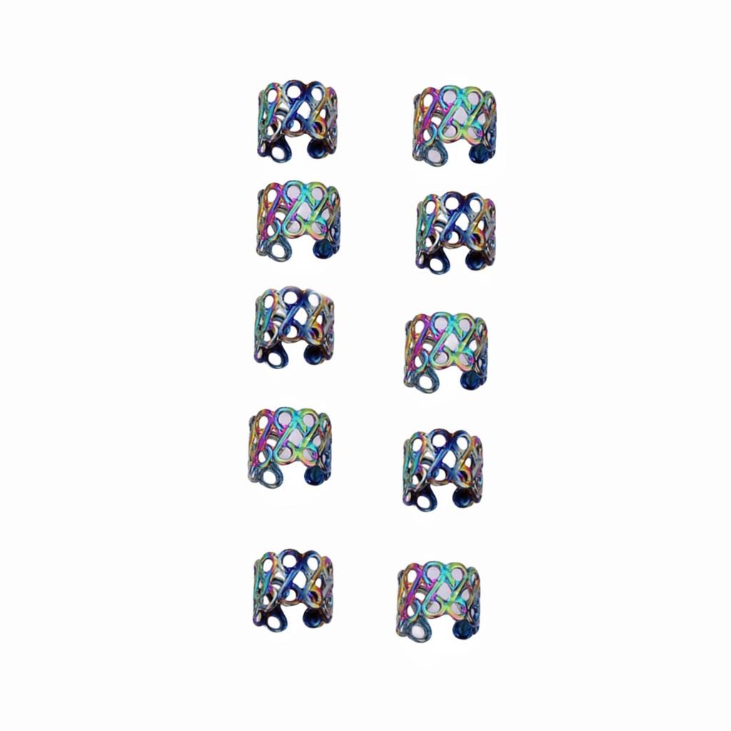 10/20 шт., золотые, серебряные кольца для кос, сделай сам, дреды, кулон, заколки для кос, африканские кольца для волос, бусины, аксессуары для украшения волос