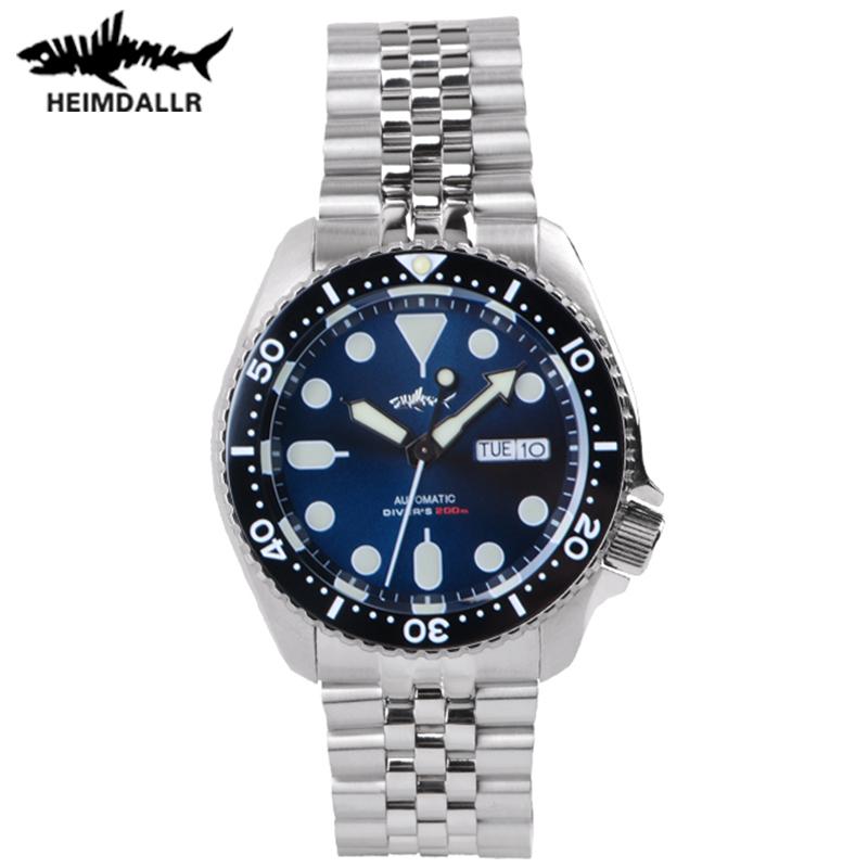 HEIMDALLR Sharkey SKX007 Мужские Дайверские Наручные Часы Керамический Безель Сапфировое Стекло Ретро Механические Часы 200М Водонепроницаемые Люминесцентные
