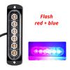 Truck 12V-24V Smd LED Warning Light Strobe Grille Flashing Car Beacon Lamp Multiple Colors 18 Modes Traffic Signal Mmodification