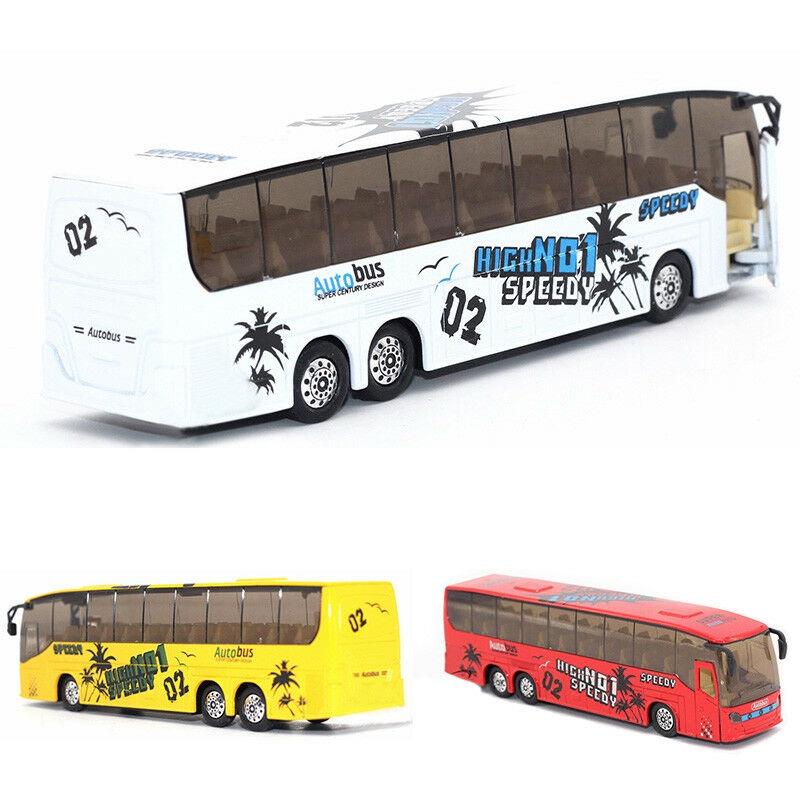 Premium 150 Diecast Metal Alloy Bus Toy For Kids With Sound And Light Features