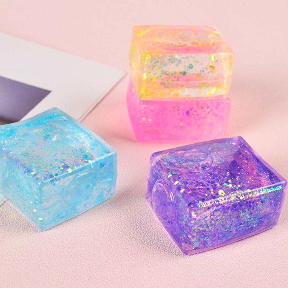Polar Light Прозрачный куб Fidget Toy Mochi Ice Block Маленькие кубики льда Fidget Toy Игрушка для детей