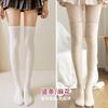 Чулки JK Japanese Gentle Over Knee Чулки Light Color Lady Twist Vertical Strips Slimming Slimming Leg Pressure Socks