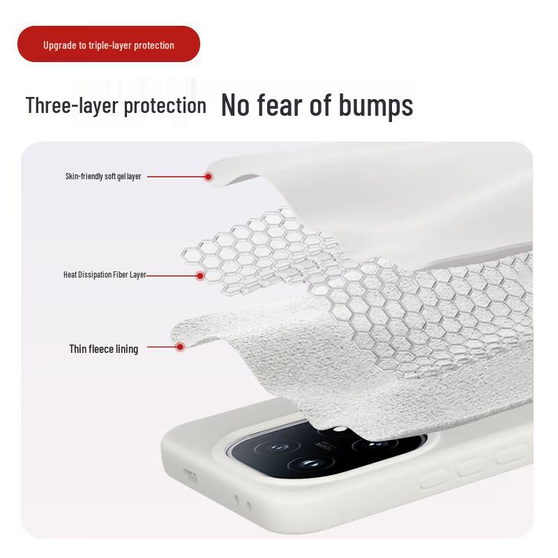 Премиальный жидкий силиконовый чехол для телефона vivo iQOO 15