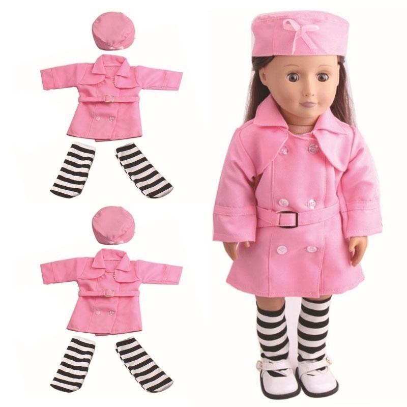 Кукла American Girl Горячие Чулочки Ручной Работы и Пыльник Одежда для Куклы 18"