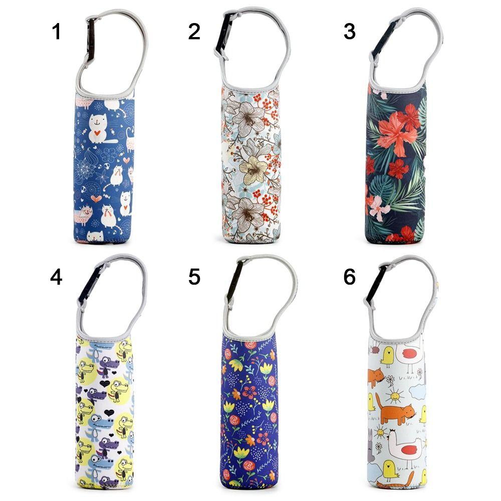 Soft Handle Design Water Bottle Cover Fashion Cup Carrier Pouch  Outdoor Sport Camping Accessories
