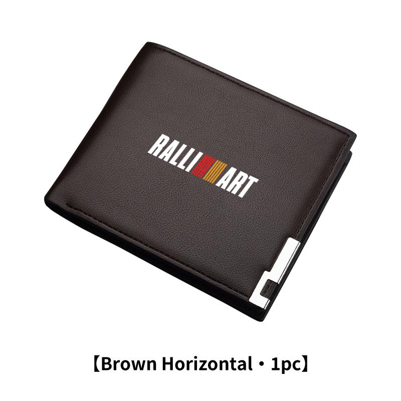 xkhr10 Men Leather Zipper Wallet Coin Pocket Vintage Big Capacity Male Short Money Purse For Mitsubishi Outlander Lancer Eclipse Mirage