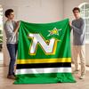 Green "N" with Star Design Blanket Print Blanket Soft and Cozy Perfect for the Living Room Bed Sofa or a Nap,gift