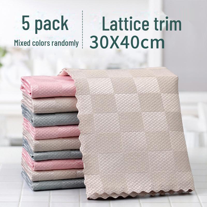 Улучшенная утолщенная ткань из рыбьей чешуи: Впитывающая безворсовая микрофибра для очистки зеркал без разводов