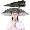 Складная уличная шляпа-зонт для женщин и мужчин, головные уборы для рыбалки, шляпа от солнца, 8 ребер, пляжная шляпа для кемпинга, рыбалки, головные уборы