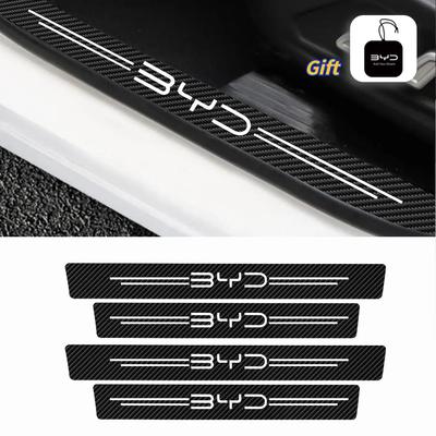 Наклейки на пороги автомобиля BYD для BYD Atto 3 Yuan Plus Atto 2 Shark Dolphin Surf Dolphin Seal Song Plus Sealion Tang Углеродное волокно