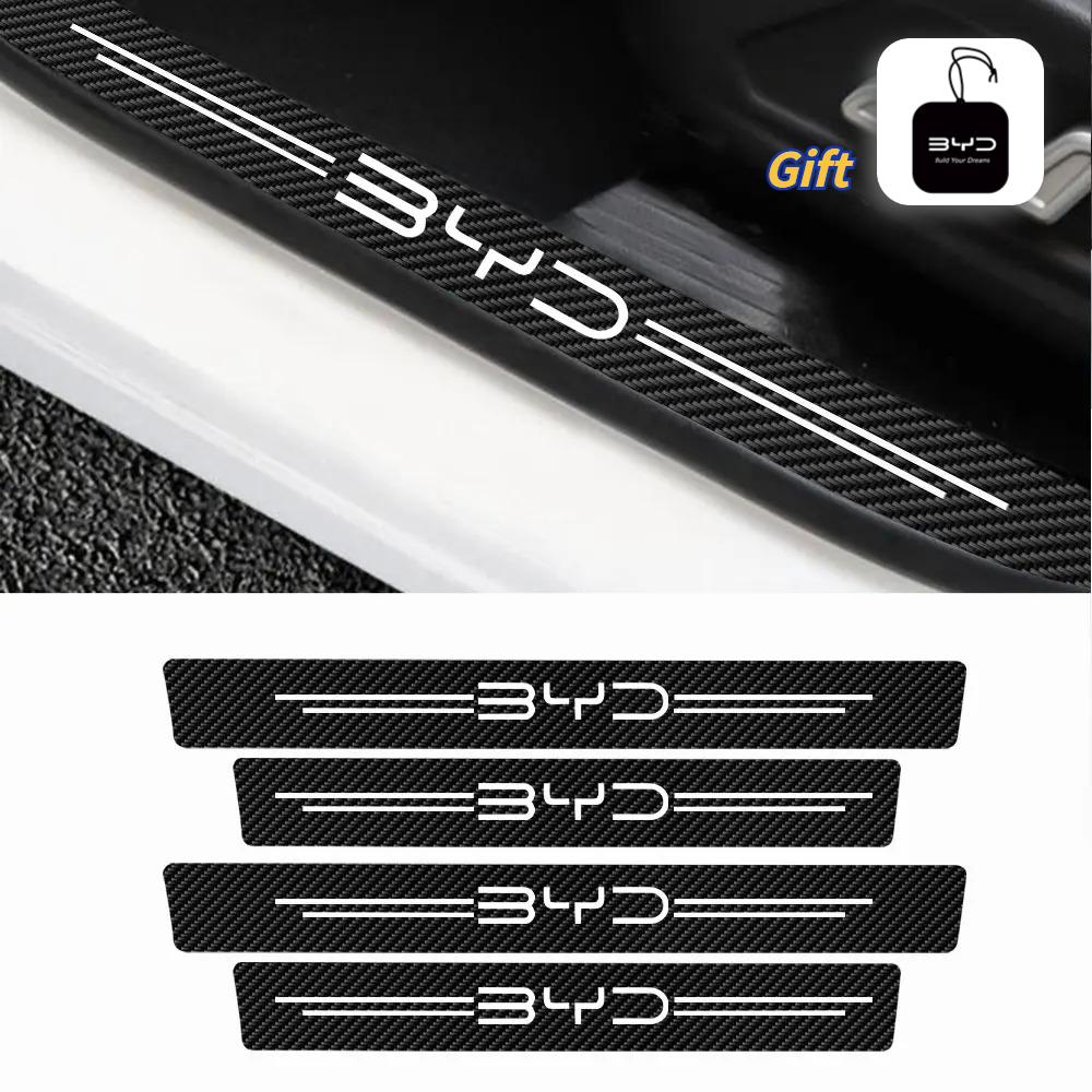 Наклейки на пороги автомобиля BYD для BYD Atto 3 Yuan Plus Atto 2 Shark Dolphin Surf Dolphin Seal Song Plus Sealion Tang Углеродное волокно