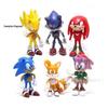 Набор из 6 фигурок и топперов для торта «Летающая мышь» 1-го поколения, Торк, Соник Ёжик