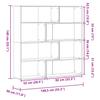 Corner Bookshelf 4 Tier Artisan Oak Finish 85 x 85 x 140 cm Particleboard