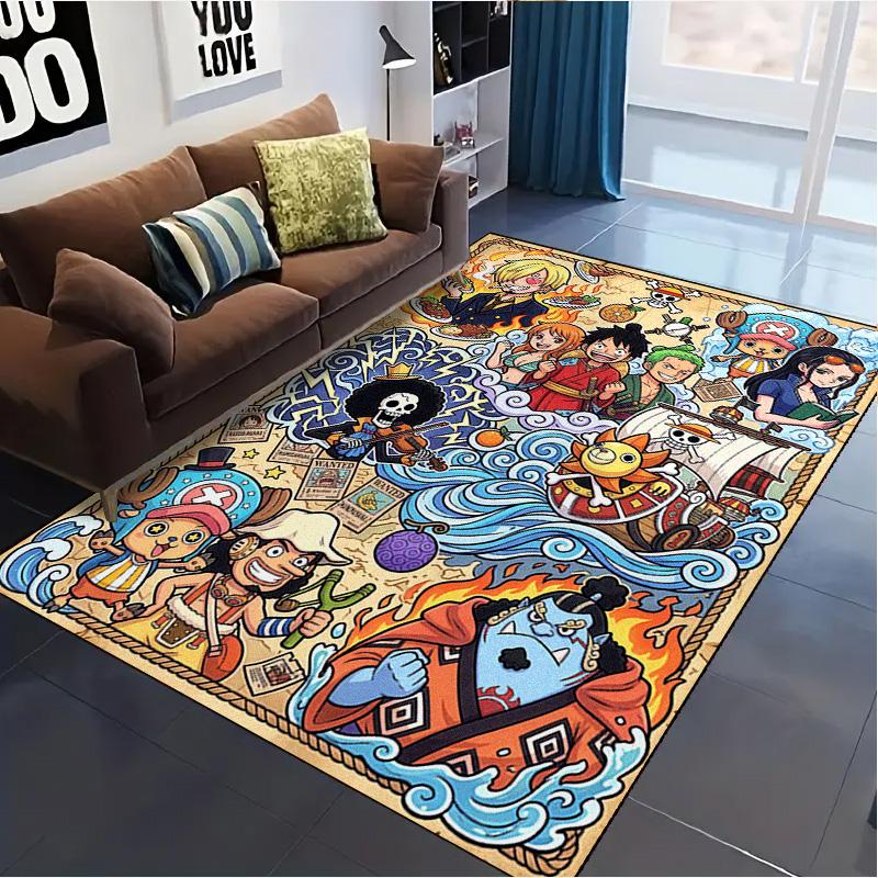 Anime One-Piece Carpet Rug for Living Room Bedroom Home Sofa Decoration,Kids play Non-slip Floor Mat