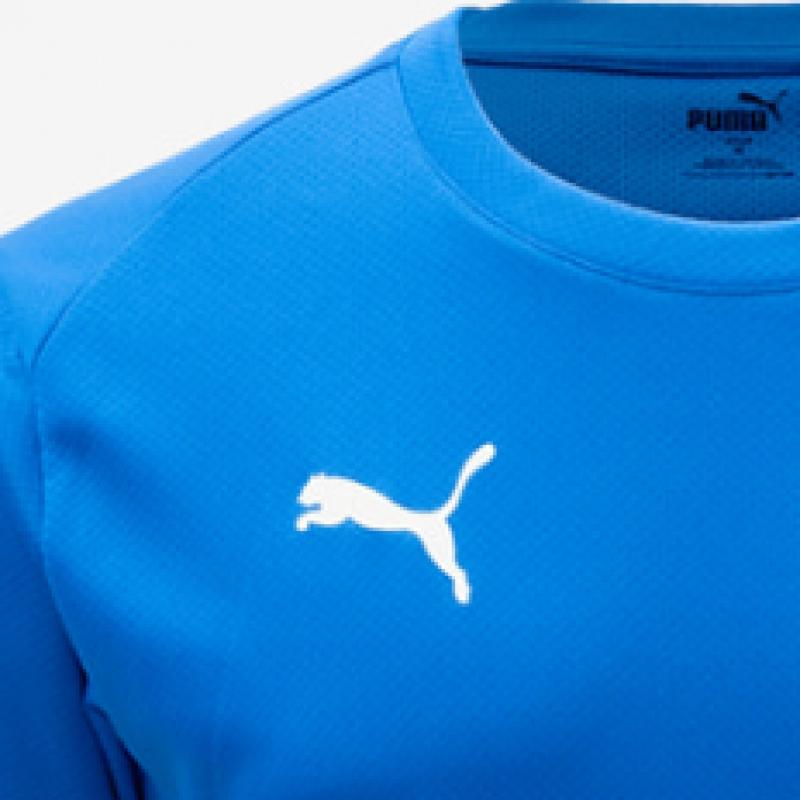 Puma Galleria Puma Team Goal Мужская футболка S Round с коротким рукавом синяя