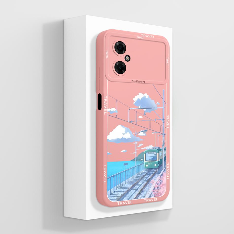 Простой милый чехол для Redmi Note 11R 5G Задняя крышка Мягкий жидкий силикон Funda Ударопрочный Полная защита Защита для телефона Coque