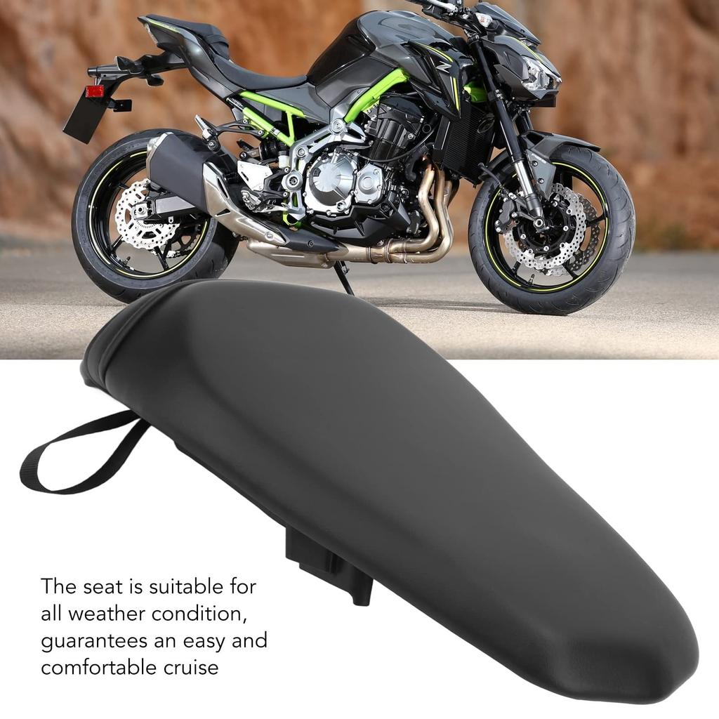 Qiilu Motorcycle Pillion Seat Motorcycle Rear Pillion Seat Cushion Pressure Relief Comfort Passenger Pad Replacement for 900 Pad,