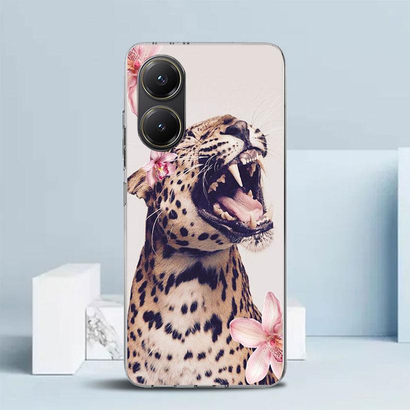 Мягкий чехол с принтом розового леопарда для Xiaomi Poco F7 Ultra X7 X6 X5 Pro M7, чехол для телефона Redmi 15 15C 13 13C 12 12C 10 10C, корпус с принтом