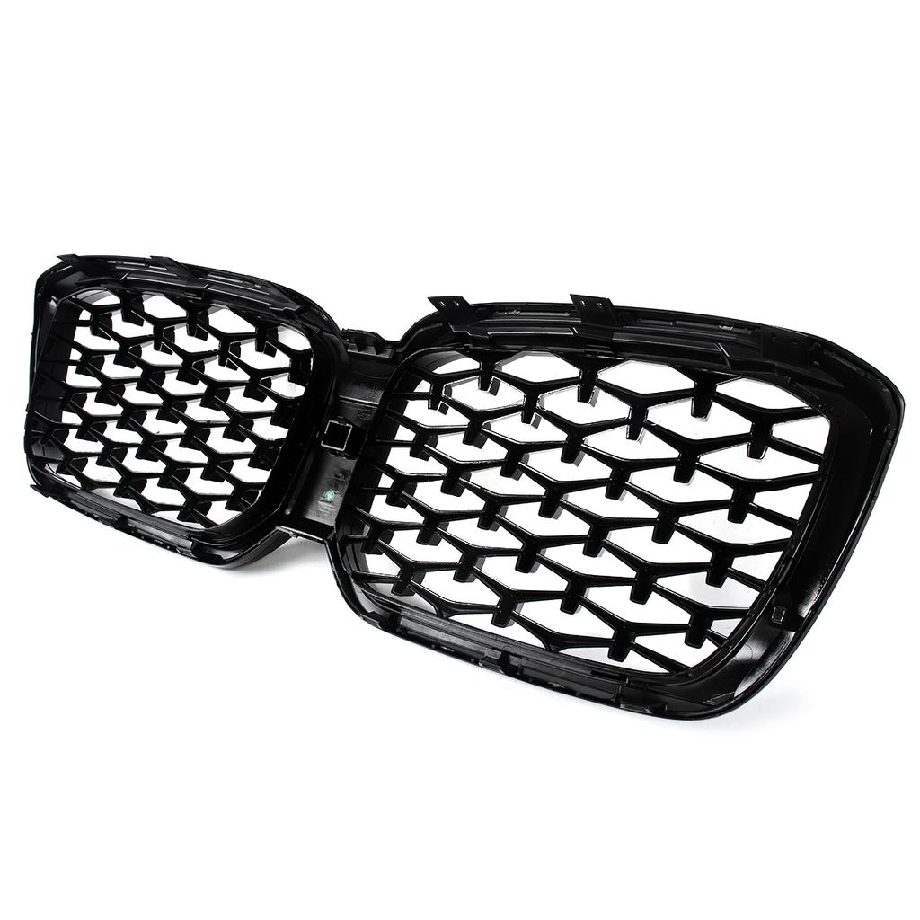 Diamond Look Front Bumper Kidney Grille for BMW X3 G01 X4 G02 2022 2023 2024 M40i sDrive20i M Sport Center Grilles Mesh