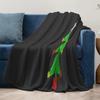Tuniu Plush Cozy Throw Blanket with Christmas Tree Pattern for Living Room Bedroom Sofa Bed Decoration