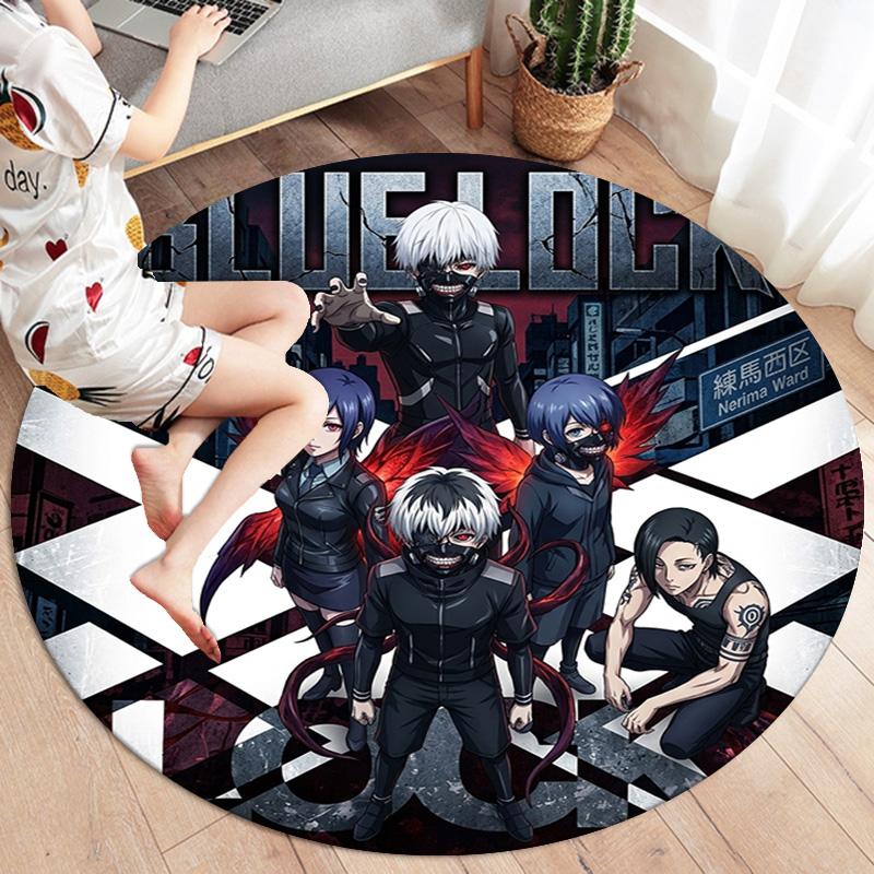 Ковер Tokyo Ghoul Круглый Ковер Ковер Для Гостиной Спальни Дивана Игровой Комнаты Декор Нескользящий Коврик Для Пола