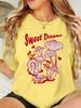 Mushroom Wish You Have Sweet Dream Prints TShirts Womens Basics ONeck T Shirts Loose Short Sleeve Tops Summer Soft Clothes