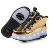 Kids Led Shoes Children’s Two Wheels Luminous Glowing Sneakers Heels Skate Shoes Boys Girls