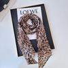 New polka dot long silk scarf women's versatile high-end thin scarf tied bag headband large beveled angle outer decoration