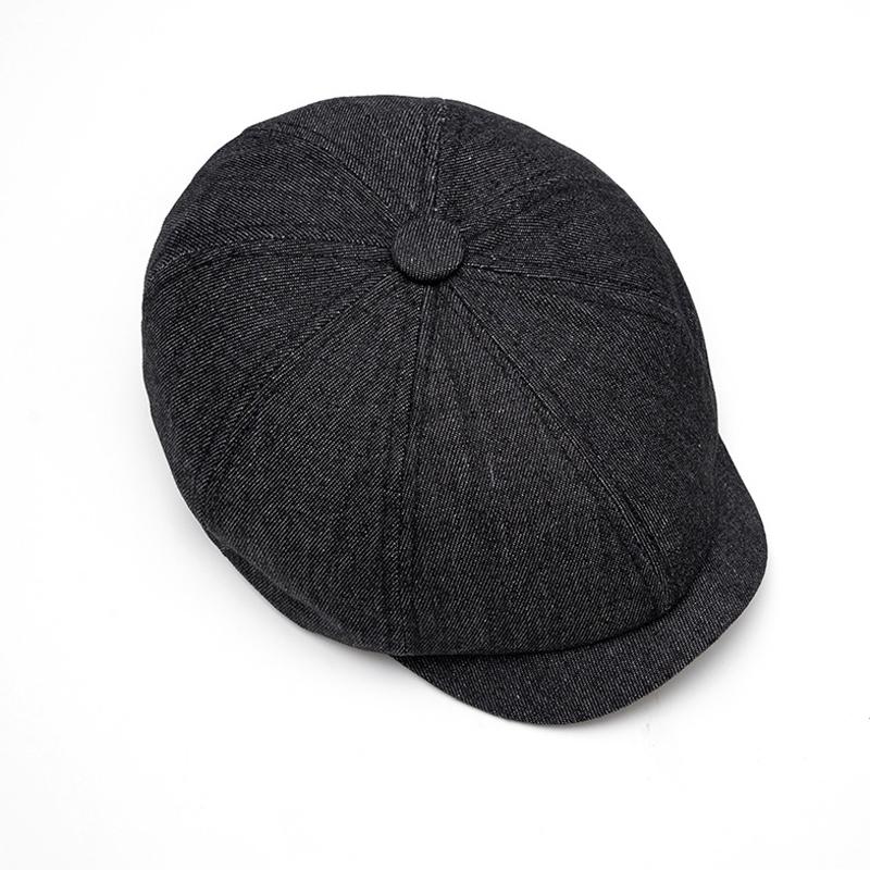 Кепка джинсовая восьмиугольная мужская весна-осень берет кепка кепка художника британская кепка газетчика