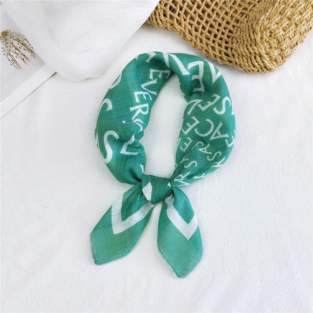 Decorative Simple Texture Silk Scarf Women'S New Style Spring And Autumn Summer Fashion Versatile Headscarf Work Scarf