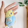 Cute Bird Parrot Keyring Backpack Hanging Bird Pendant Plush Magnetic Keychain  Car Key Accessories