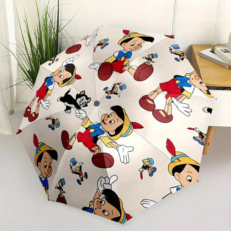 1pc Pinocchio Automatic Umbrella 8-Bone Design Compact Gear for Outdoor Travel,Perfect Gift for Friends' Birthdays yy250809028
