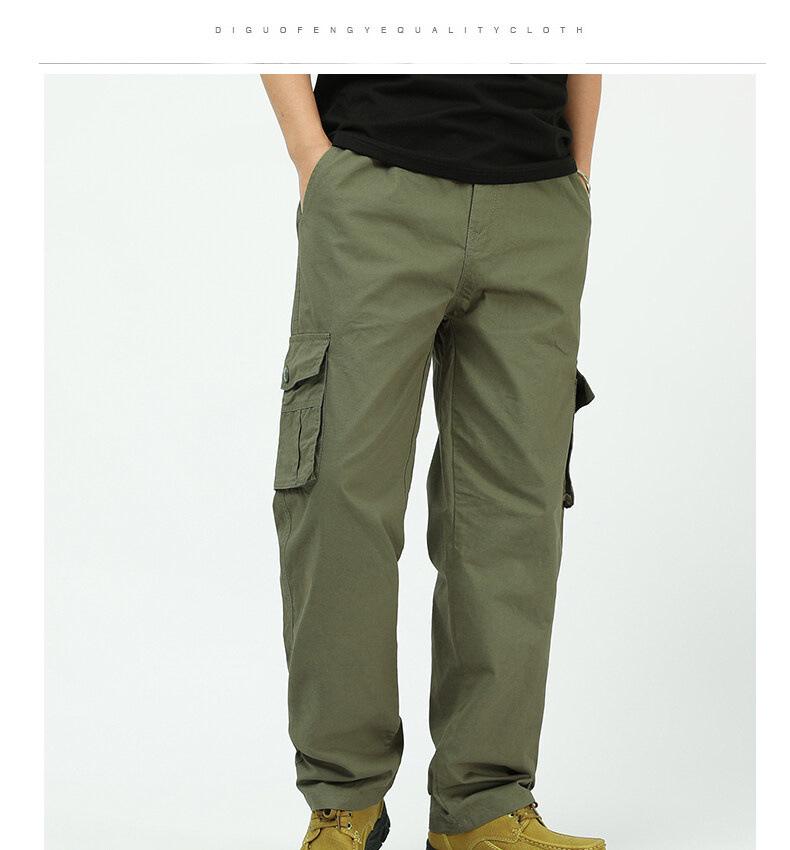 Весенне-осенние брюки карго свободного кроя для мужчин среднего возраста