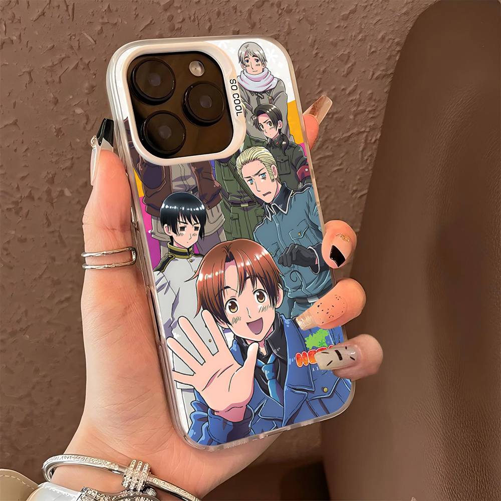 Мультяшный чехол Hetalia Axis Powers для телефона IPhone 16 15 14 13 12 11 17 Pro MAX Plus Pro, матовый, противоударный