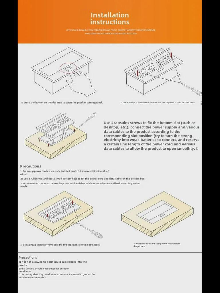 Slow Rise Pop-Up Hidden EU Power Multimedia Socket for European, American, and German Standard USB Conference Tables