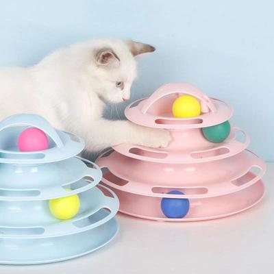Товары для животных Игрушки для кошек Поворотный мяч Четырехслойная дорожка Скрежещущие зубы Не могут быть сломаны Кошачьи саморазвлекательные головоломки Игрушки