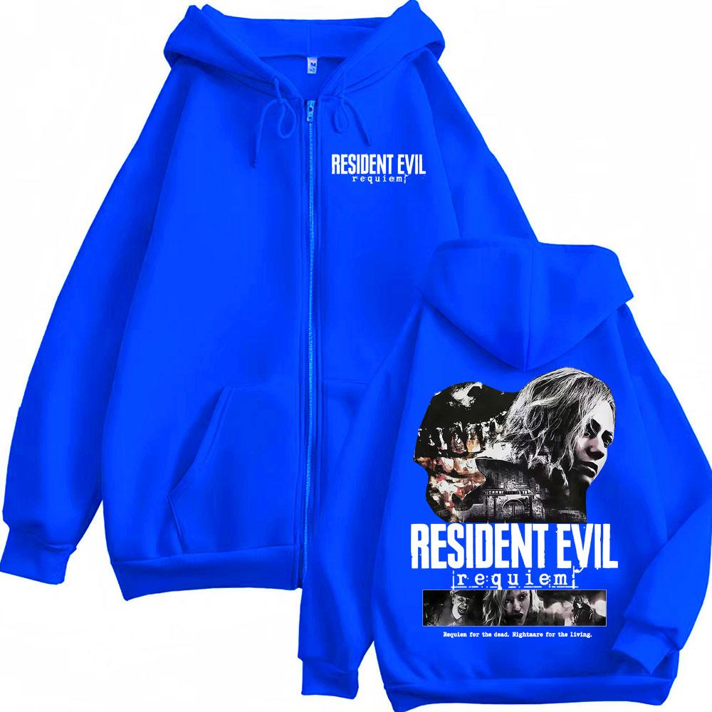 Леон Кеннеди Resident Evil Requiem Толстовки на молнии Мужские Женские Модные Эстетичные Толстовки Куртки С капюшоном Пальто