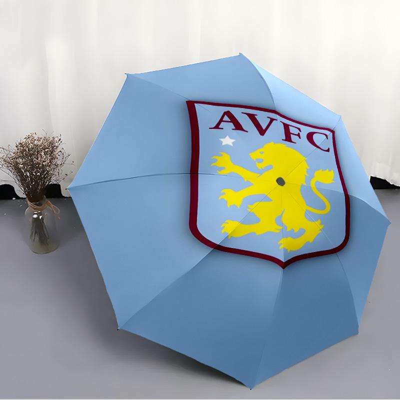 1pc Aston Villa Umbrella, Sun Protection, And UV Shielding. It Has Eight Sturdy Ribs for Outdoor Use And Perfect As a Holiday Gift