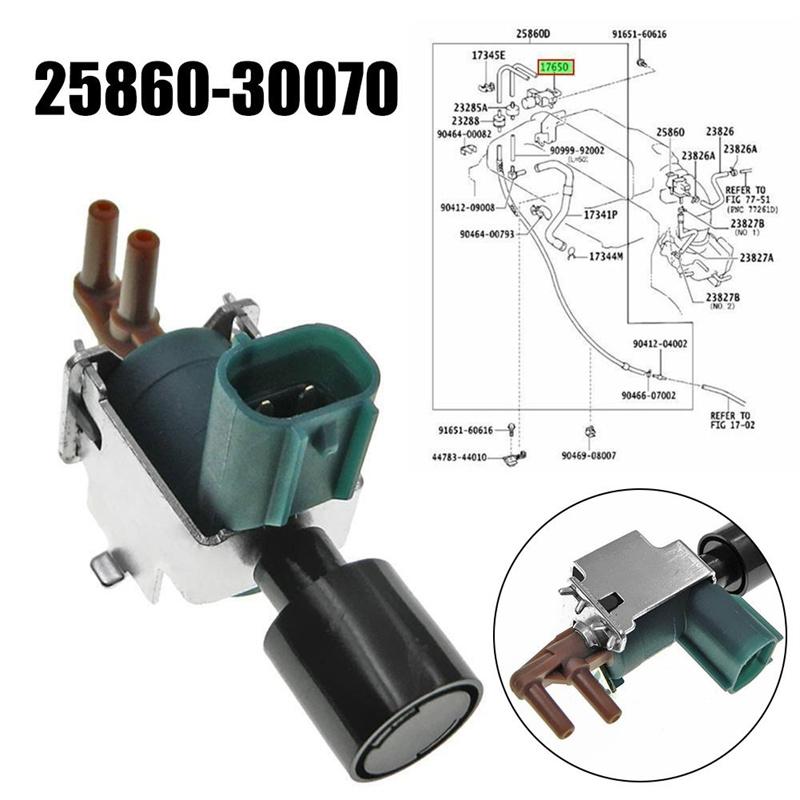 25860-30070 2-контактный электромагнитный клапан переключения вакуума EGR (контроль продувки) для Toyota Yaris Corolla Previa Hilux Prado Coaster