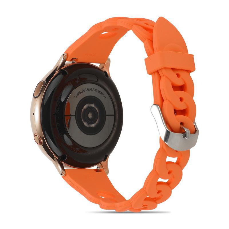 YurKem 20 мм 22 мм женский силиконовый ремешок для Samsung Galaxy Watch 4 3 41 мм 45 мм браслет S3 42 мм 46 мм Active 2 Gear ремешок для часов