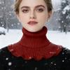 Fake Collar Scarf Detachable High Collar Solid Color Knitted Turtleneck Scarves Collar Insert Fashion Accessory